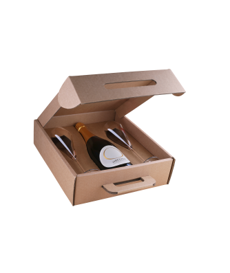 OBELISK Vin - FOTO KARTON SEKT 2x sklenicka CUVEE Pinot Char